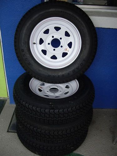 Trailer Tires ST 205/75D15 White Spoke 15 F78 15  