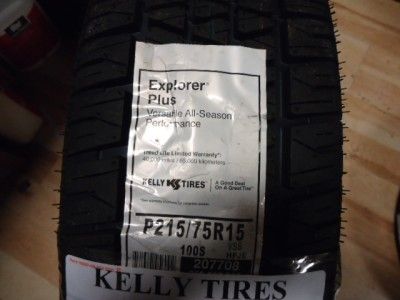 KELLY TIRES EXPLORER PLUS 215/75R15 100S BRAND NEW TIRE  