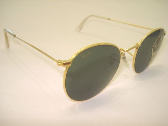 VINTAGE B&L RAY BAN GOLD ROUND G15 W0603 SUNGLASSES  