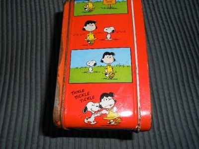 Vintage Peanuts Metal Lunch Box 1965 Some damage see pics  