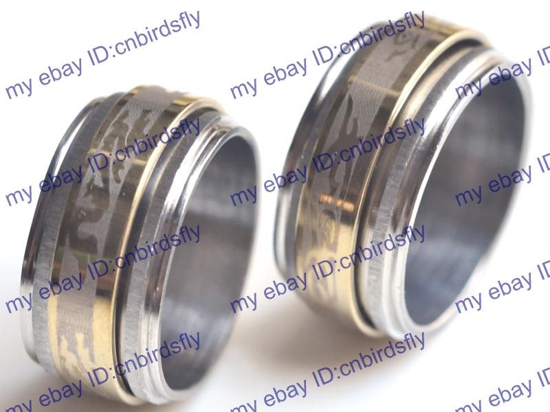   jewelry lots 36pcs spin Stainless steel mens Rings 