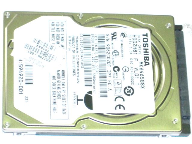 TOSHIBA HDD2H81 640GB SATA LAPTOP HARD DRIVE 715663214243  