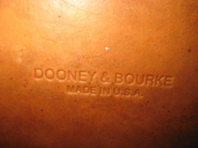 DOONEY & BOURKE Vintage Black Canvas Tan Leather Trim Boston Shopper 