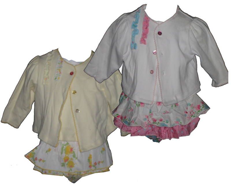 Vitamins Baby Infant Girls Jacket Top Bloomers   NWT  