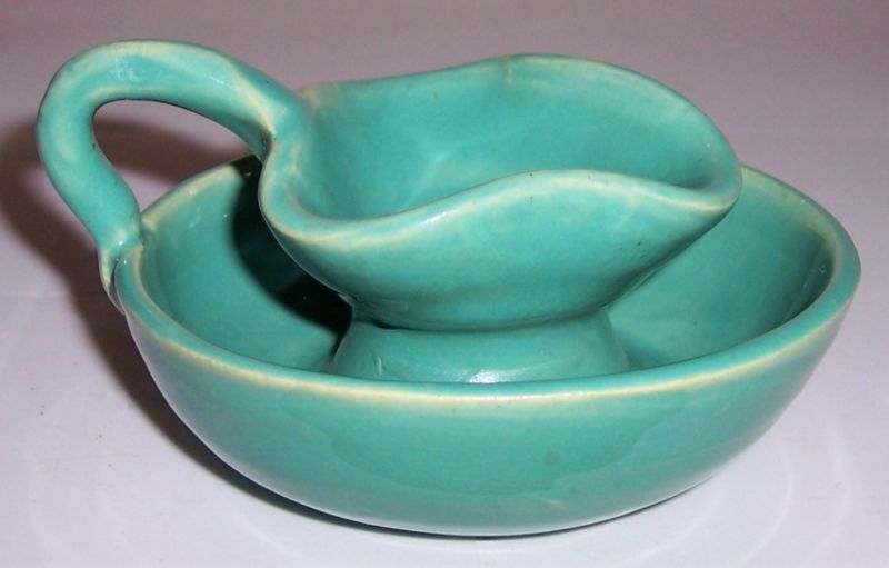 BAUER POTTERY MATT CARLTON JADE CANDLEHOLDER  