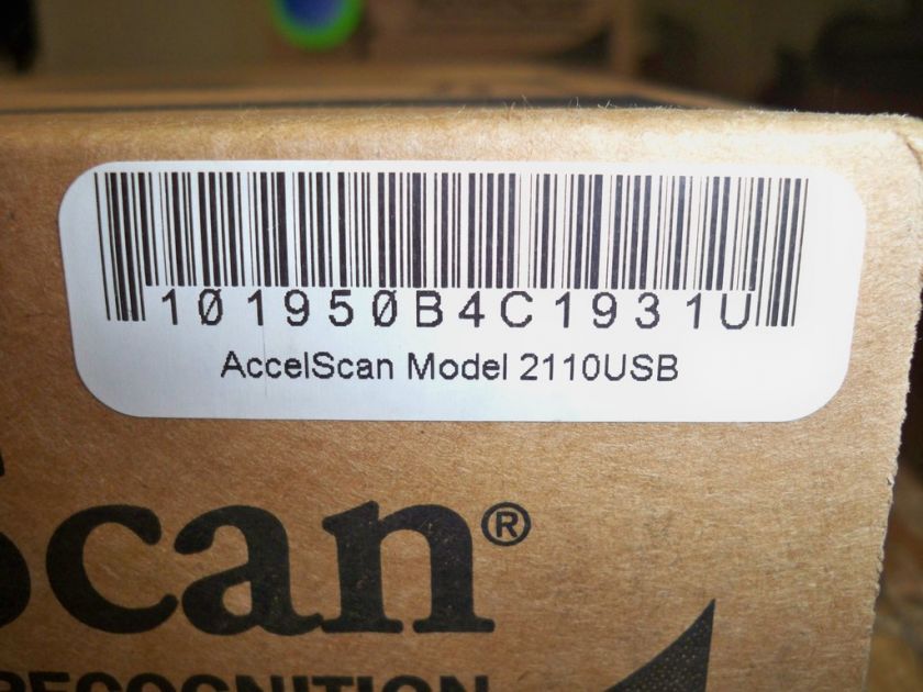 NEW AccelScan RJ 2110USB Intelligent Mark Recognition  