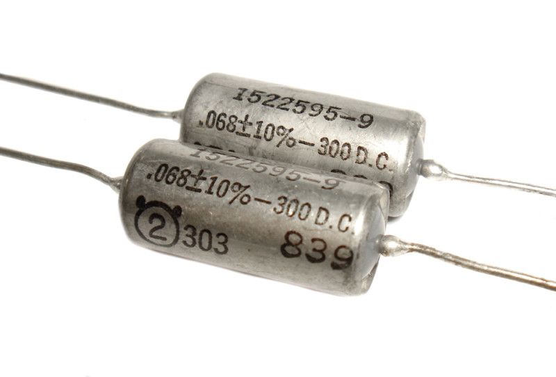 Genuine Sprague Paper In Oil Capacitors .068uf / 300v  