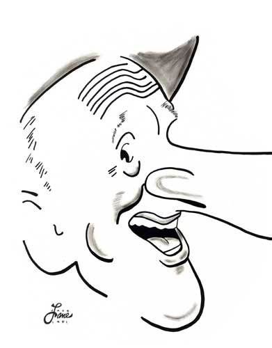 Brown Derby Caricature of Jimmy Durante by Jack Lane  