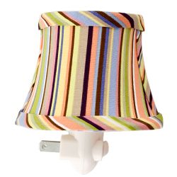 Longaberger Summer Stripe Fabric Night Light ~New  