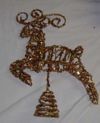 Wire Reindeer Christmas Tree Topper 11 x 8 F307  