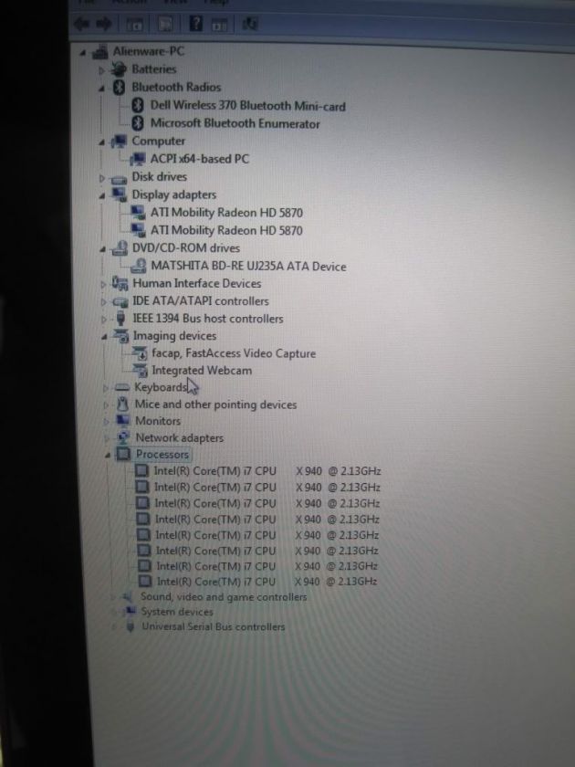   Laptop WUXGA i7 940XM EXTREME Radeon 5870 CROSSFIRE MAXED OUT  