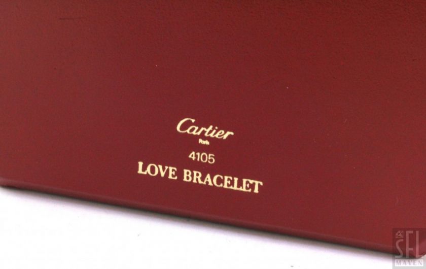 VINTAGE CARTIER PARIS RED BOX FOR LOVE BRACELET  