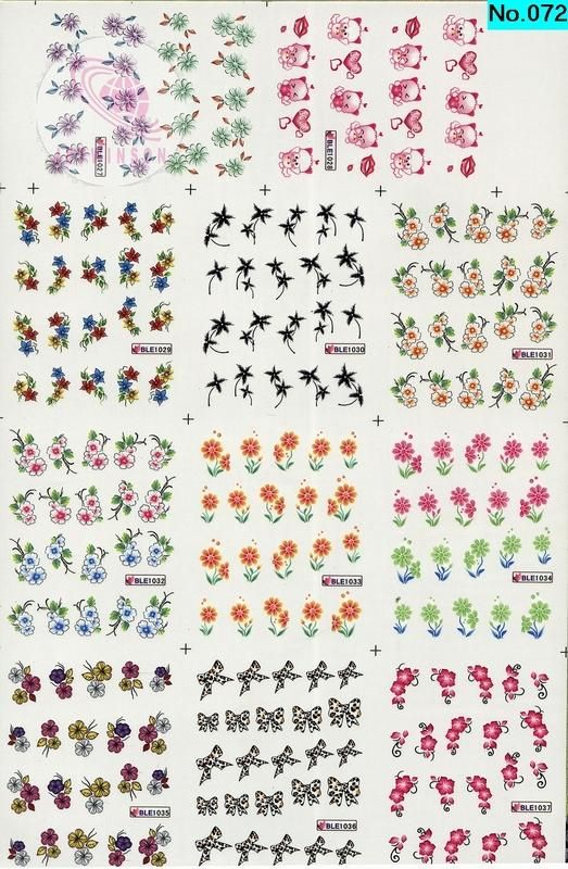   220 NAIL IMAGES IN 1 NAIL ART TATTOOS STICKER WATER DECAL H  