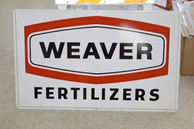 1967 WEAVER FERTILIZERS VINTAGE ANTIQUE SIGN  