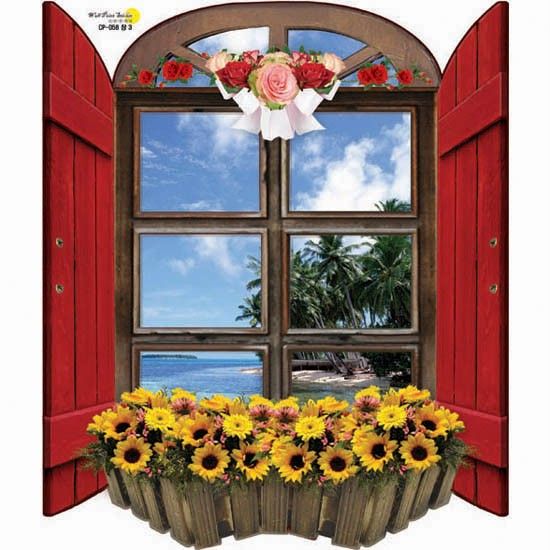 Flowers Window Adhesive Removable Wall Decor Accents Stickers & Decals 