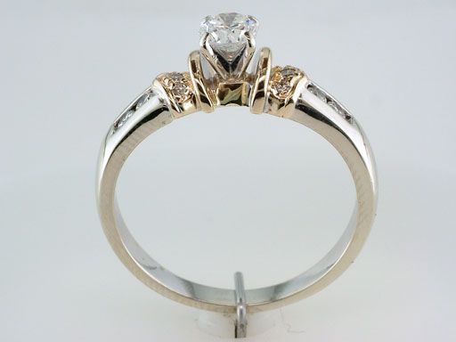 Gorgeous 2/3ct G SI1 Diamond 14K White & Yellow Gold Engagement 