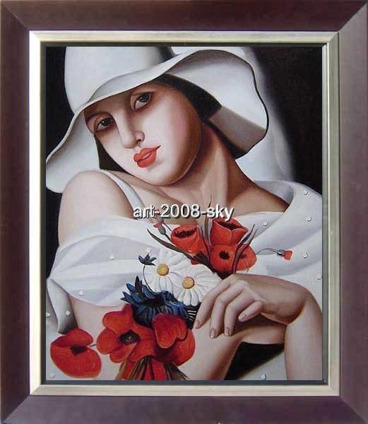 SALE OIL PAINTING REPRO OF Tamara de Lempicka SIGNED NR  