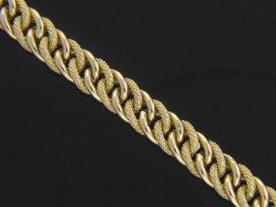 ITALIAN PURE 14K YELLOW GOLD CURB LINK LADIES BRACELET  