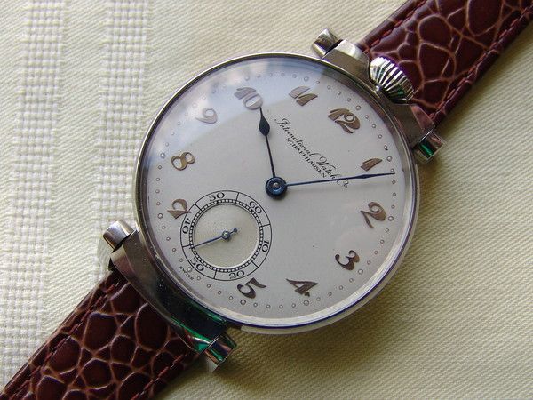 Very rare 43mm steel IWC antique watch c 1932  