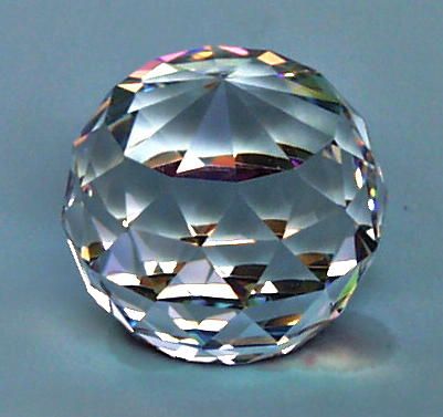 RARE SWAROVSKI PAPERWEIGHT 30MM BURMUDA BLUE  