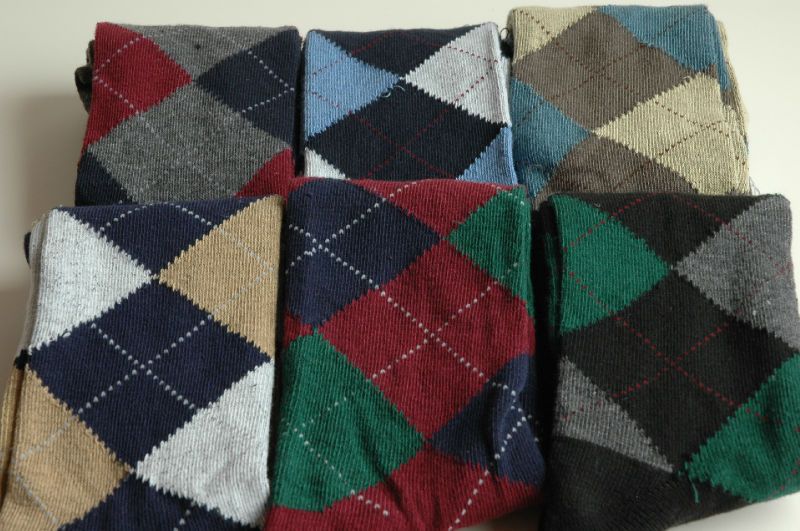 Mens Assorted ARGYLE Dress Socks 3 6 12 18 24 Pair,  