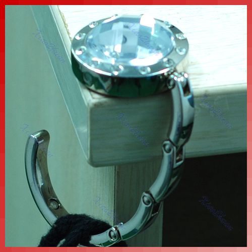 Tr Folding Bag Purse Hook Crystal Handbag Hanger Holder  