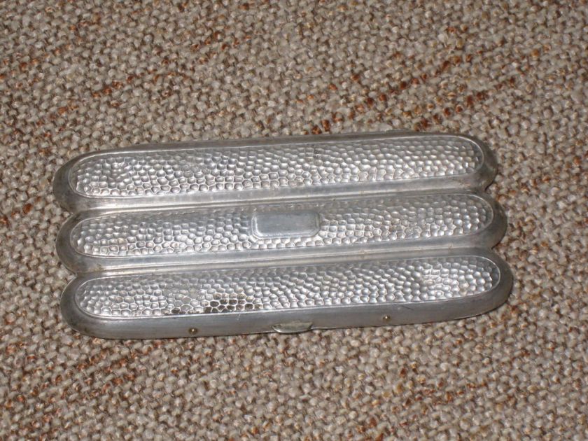 vintage aluminum cigar case robacco smoking holder  