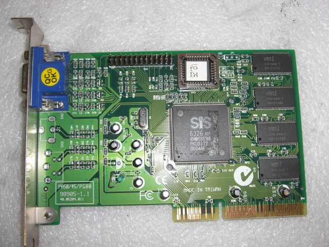 AOpen 98905 1.1 8MB AGP VGA Video Card TESTED  