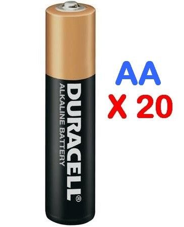 NEW 20 Duracell Alkaline AA Batteries  