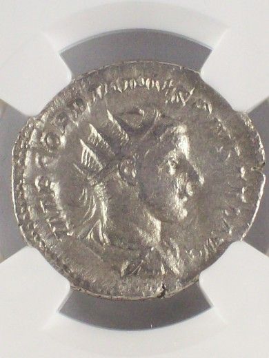 Gordian III AR Double Denarius, Sol Hldg. Globe Reverse, NGC VF  