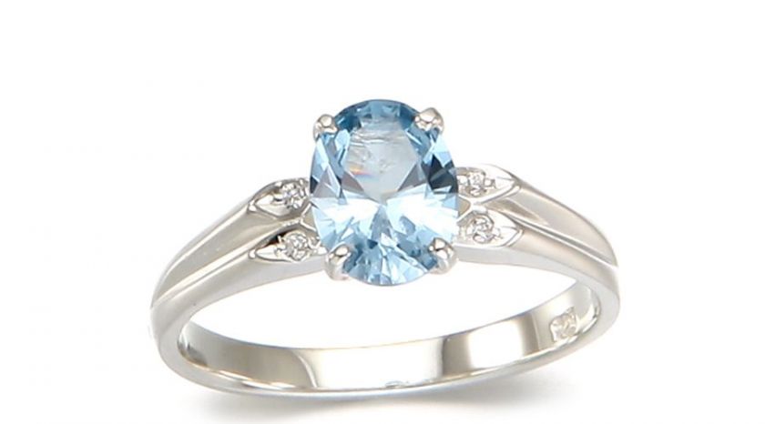 Genuine Aquamarine Sterling Silver Ring Sz 3 14 6 7 8 9  