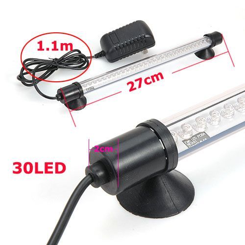 Aquarium Fish Tank 30 Bright LED Bar Blue Lights Lamp  