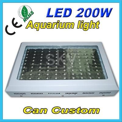 200W Aquarium Coral Reef Tank White Blue LED Grow Light  