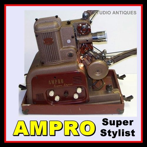 AMPRO SUPER STYLIST Vintage 16mm FILM Movie PROJECTOR  