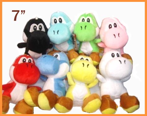 Lot 8 pcs super mario bros yoshi 7 plush toy new M15  