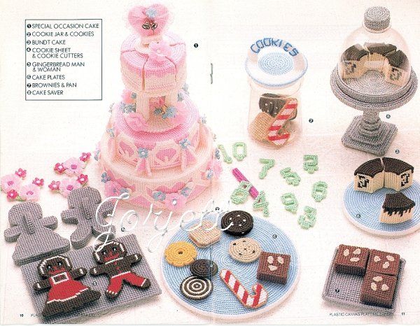 Playtime Bakery, Annies plastic canvas patterns OOP  