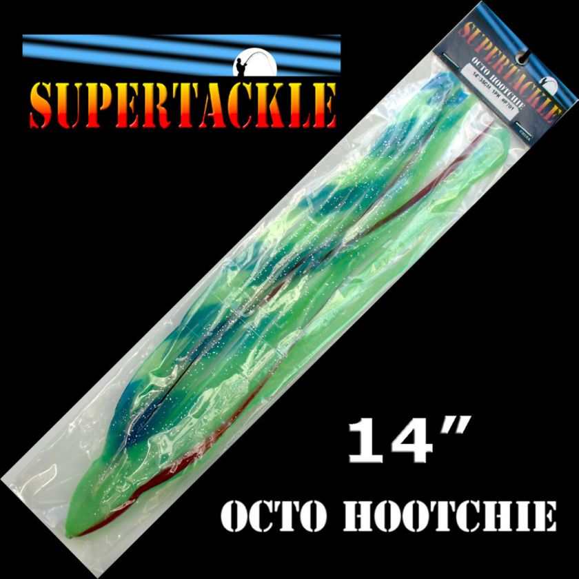 14 SUPERTACKLE Marlin Game Fishing Lure Skirt GREEN #4  