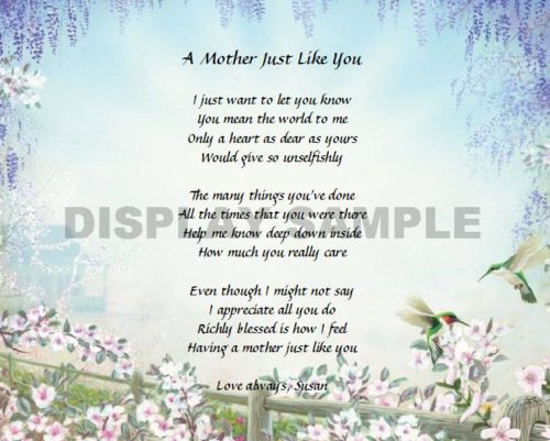 Personalized Poem for Mom Keepsake Christmas Gift Idea  