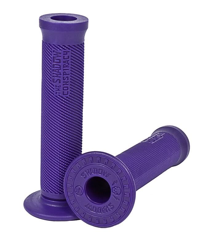 SHADOW LOCAL BICYCLE GRIPS MUSHROOM BMX BIKE FIT PURPLE  