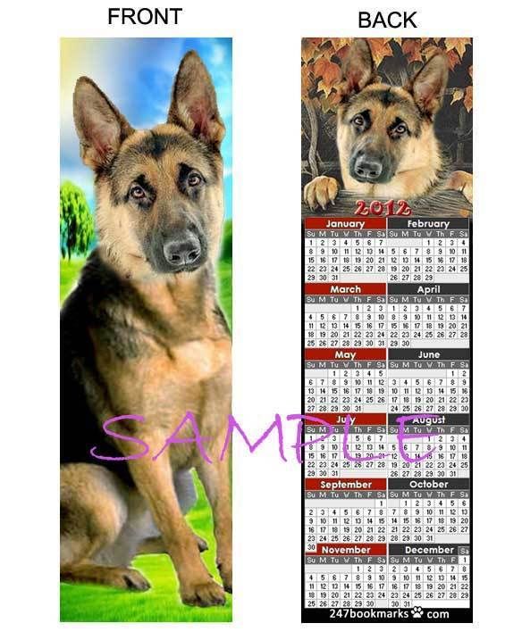   SHEPHERD  2012 CALENDAR  Police Dog BOOKMARK Card Figurine Art Wallet