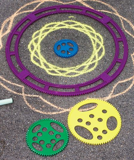 Kids Magicial Spiral Sidewalk Chalk Art Design Kit  