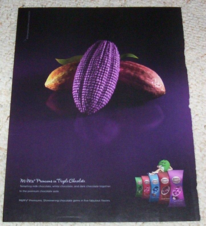 2009 M&Ms Premium chocolate candy candies PRINT 1pg AD  