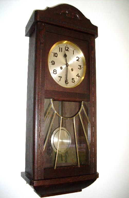 BEATIFUL ANTIQUE WALL CLOCK REGULATOR junghans 1900 TOP  