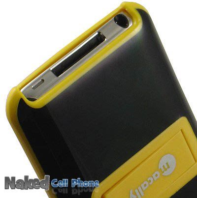 MACALLY BLACK YELLOW CASE STAND SKIN FOR iPOD TOUCH 4  