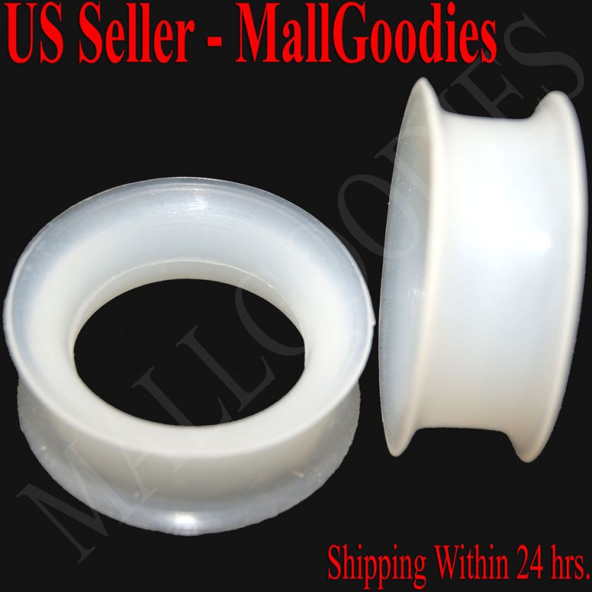 0924 Silicone Squishy Soft Clear 1 1/8 Inch Plugs 28mm  