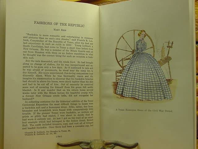 TEXAS   PIONEER FASHIONS   1836 1846   COSTUMES  