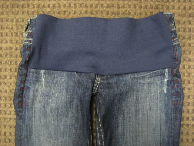 MEK Maternity Jeans Capetown Medium Blue Stretch Size 26 XS Small 