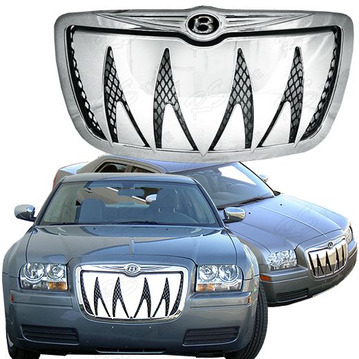 CHRYSLER 300/300C CHROME POLISH SHARK TEETH SPORT GRILL  