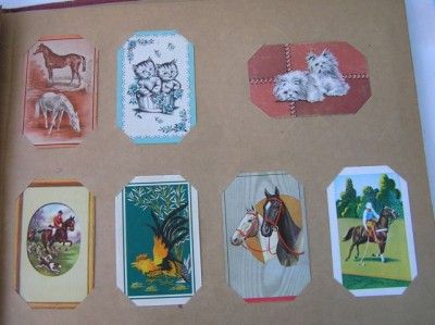   Vintage Collection of 141 Trading Playing Cards 16 page Album  