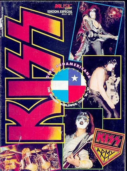 KISS MAGAZINE POSTER SOUTH AMERICAN TOUR 1996/1997 # 1  